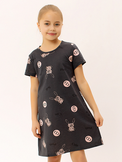 Сорочка "Сказка" Тёмно-Серый арт. дк289тс